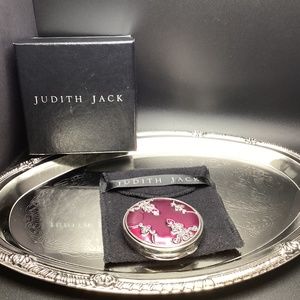 Judith Jack marcasite mirror compact vintage